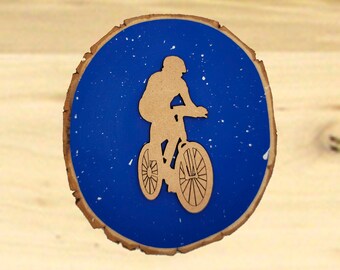 Christmas Ornaments,Wood Disk Ornaments,Biking,Biking Gifts,Gifts for Bikers,Bicycling,Bike Gifts,Biking Souvenirs,Gifts for Bicyclers,Bikes