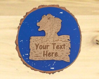Christmas Ornaments,Wood Disk Ornaments,Fish,Vacation Souvenirs,Father's Day Gifts,Custom Gifts,Fishing Gifts,Lake Life,Lake Souvenirs