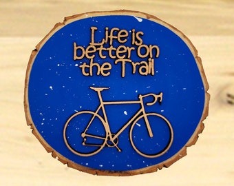 Christmas Ornaments,Wood Disk Ornaments,Biking,Biking Gifts,Gifts for Bikers,Bicycling,Bike Gifts,Biking Souvenirs,Gifts for Bicyclers,Bikes