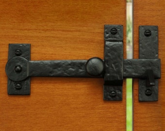 7.5" Iron Gate Latch Drop Bar - Solid Cast Iron