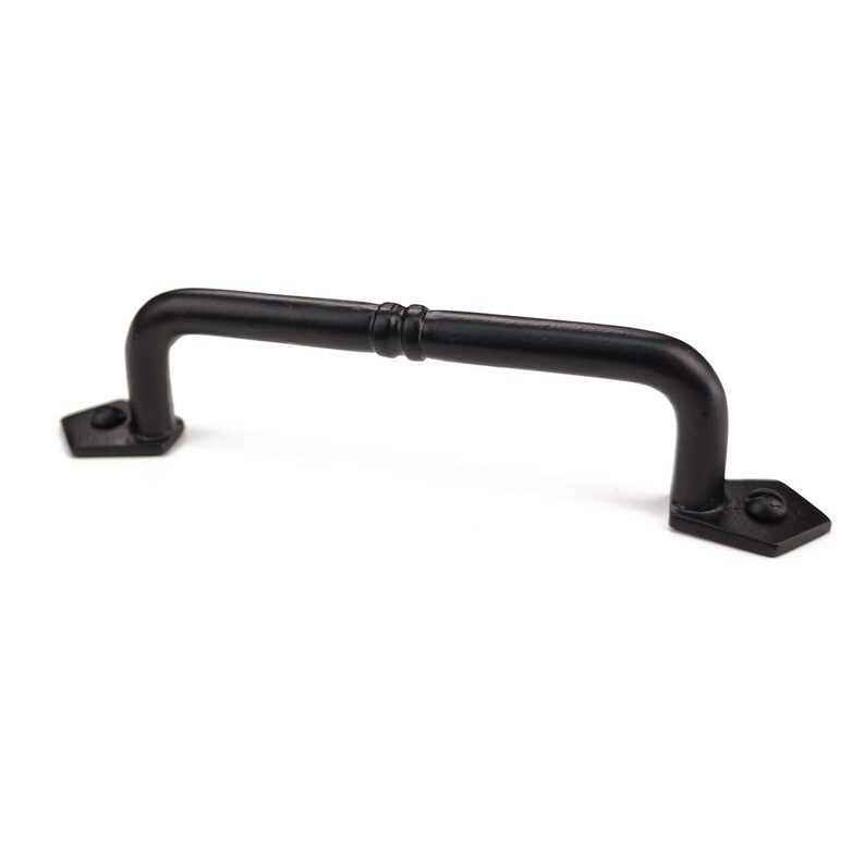 6 Ripple Cabinet Pull Handles Solid Cast Iron Pack of 5