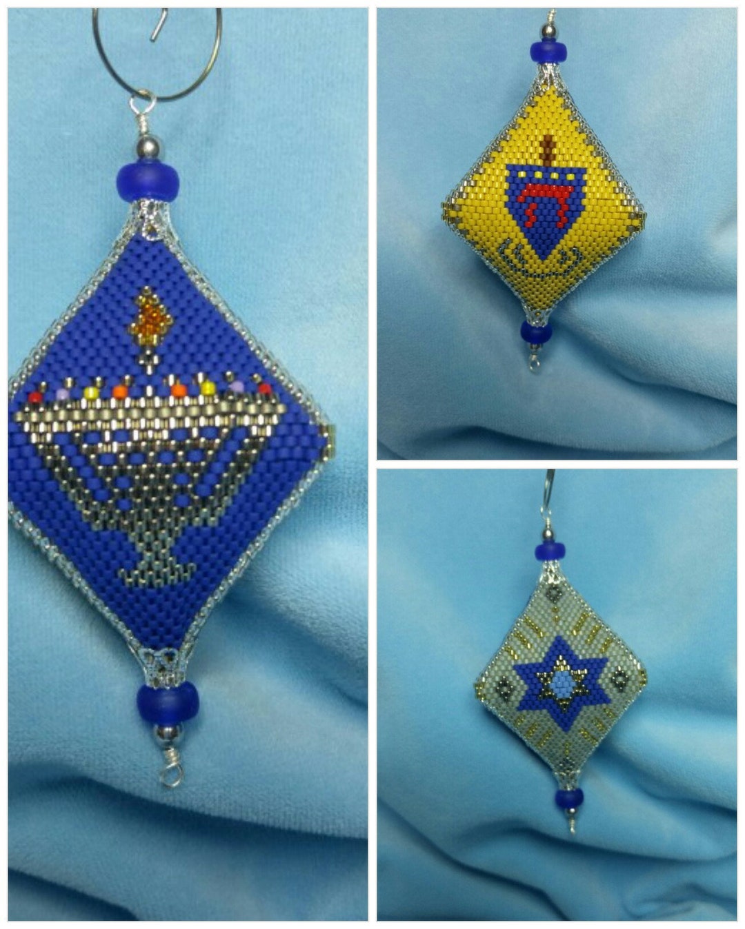 Pod Shape Example 3D Podshape Hanukkah Delights 3-sided POD Peyotestitch-pattern Only-no ...