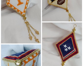 3D PODshape Tennessee Treasures-forma de vaina de 3 lados-solo tutorial-sin kits-32 filas