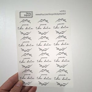 Clear Foil Save the Date Stickers | Custom Wedding Stickers | Transparent Wedding Stickers with Gold, Silver, or Rose Gold Foil 1.5 inches