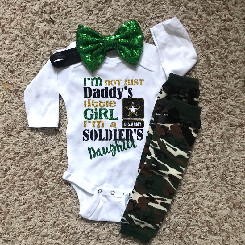 Soldier's daughter army onesie army shirt onesie Etsy