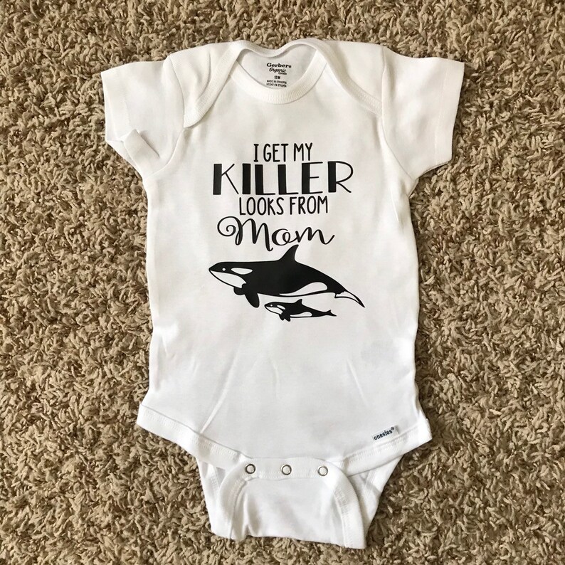 Killer looks onesie killer whale onesie whale baby boy Etsy