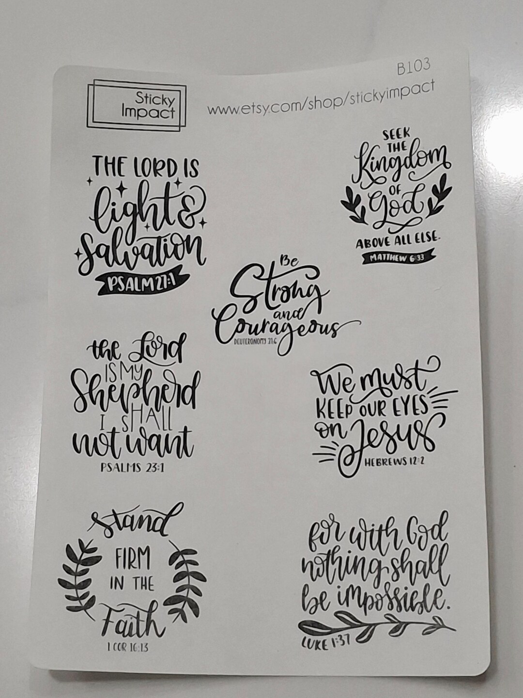 Devotion Sticker Christian Bible Verse Stickers – Clear Foiled Scripture Stickers for ...