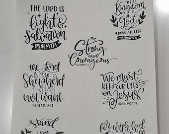 Christian Bible Verse Stickers – Clear Foiled Scripture Stickers for Faith Journals, Planners, Gifts, Devotionals