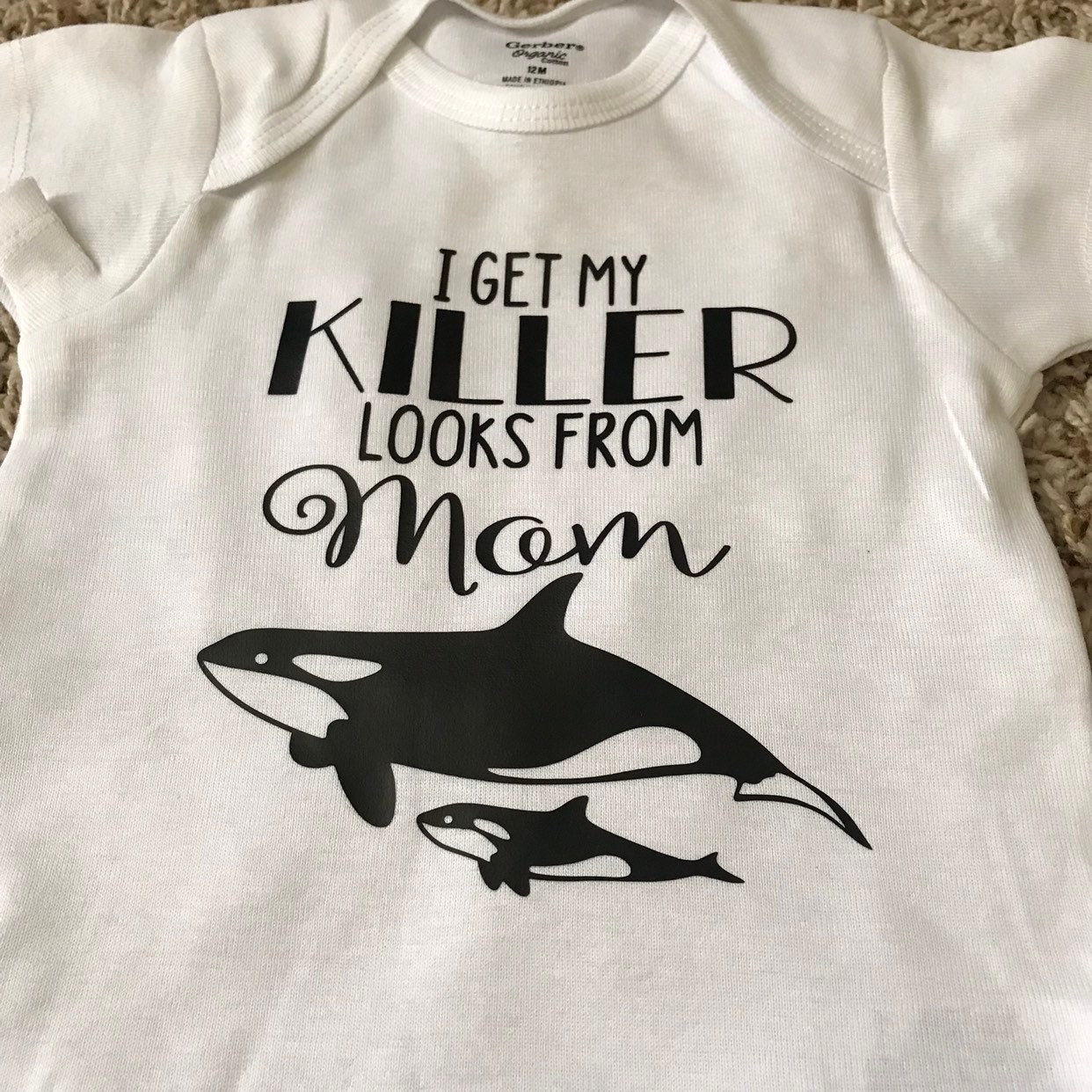 Killer Looks Onesie Killer Whale Onesie Whale Baby Boy Etsy