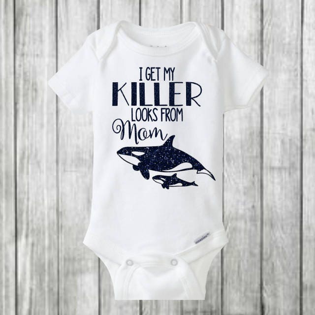 Killer Looks Onesie Killer Whale Onesie Whale Baby Boy Girl Etsy