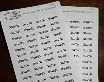 2 Sheet Set Foil Church Planner Stickers – 96 Christian Faith Labels