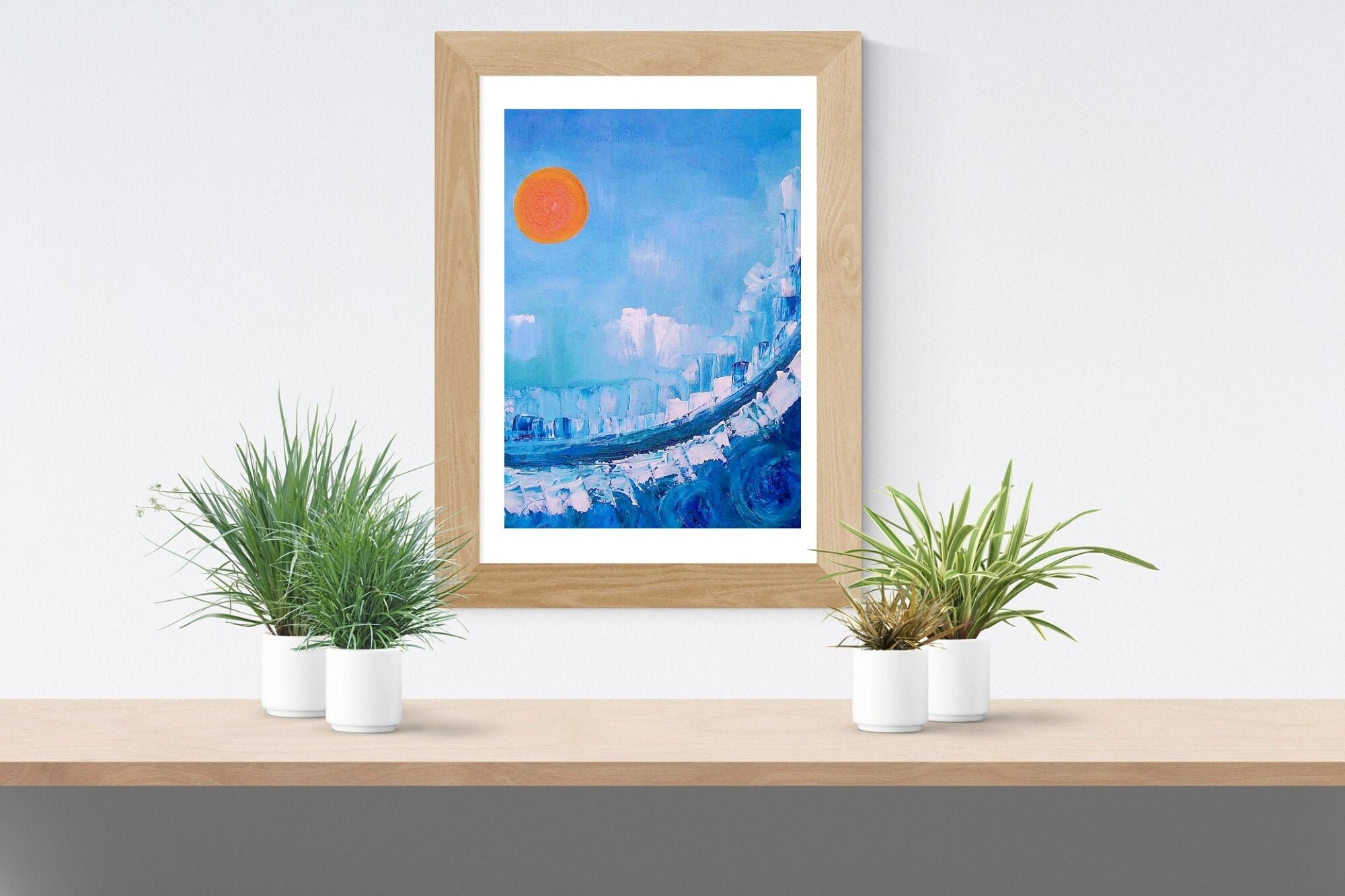 Wave A4 Art Print Beach Home Surf Artwork Unframed Édition Limitée Signée Photo Cadeau Personnalisé