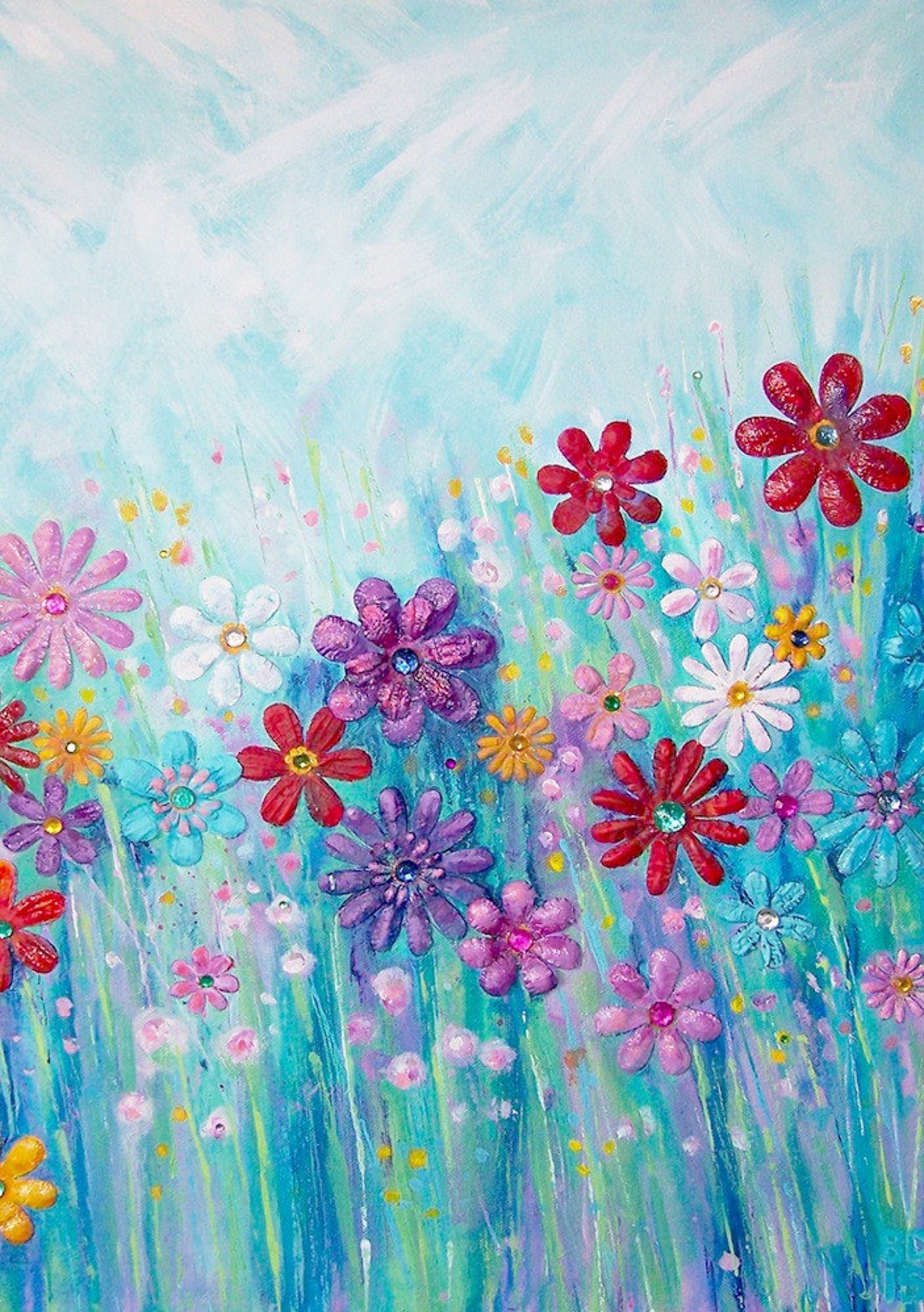 Flower art print instantly downloadable high quality art Etsy