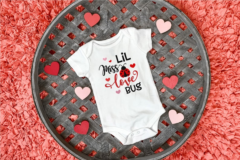 Cute T-ShirtOnesieBodysuit perfect for Valentines day or baby shower Lil Miss Love Bug ShirtOnesie