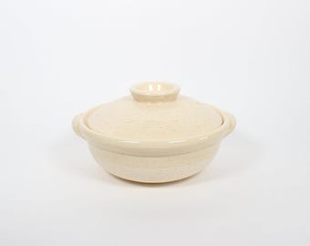Olla japonesa Iga-yaki Donabe, beige, 2 tamaños