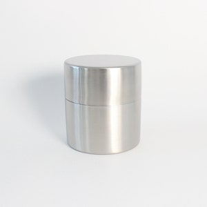 Japanese Stainless Steel Tea Storage Canister, 2 Sizes