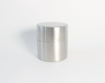 Japanese Stainless Steel Tea Storage Canister, 2 Sizes