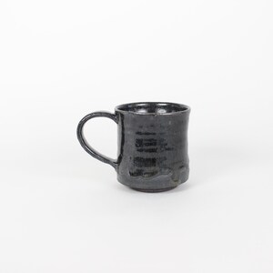 Japanese Mino-Yaki Ceramic Black Mug image 4