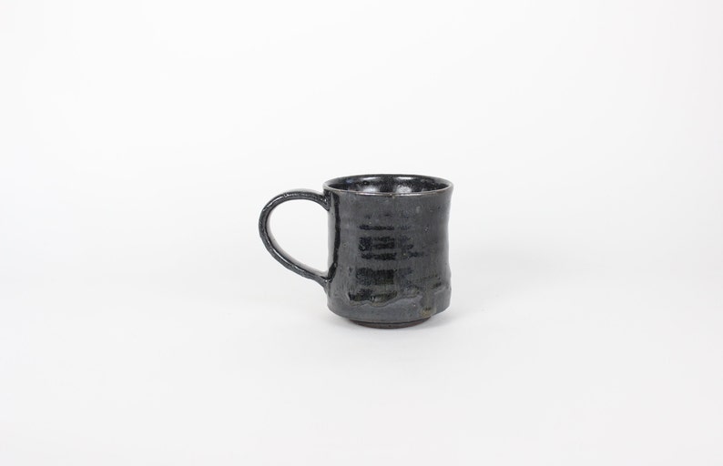 Japanese Mino-Yaki Ceramic Black Mug image 4