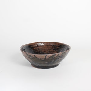Japanese Black Glazed &quot;Figaki&quot; Ceramic Smudging Bowl
