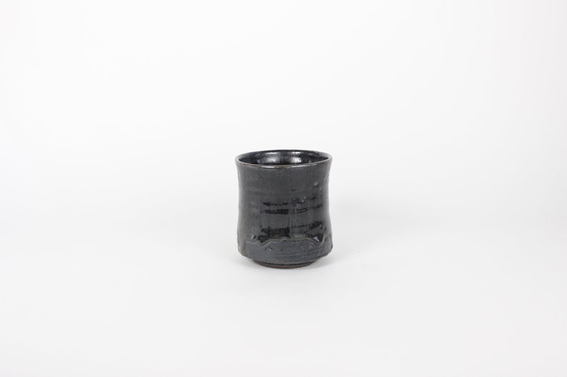 Japanese Mino-Yaki Ceramic Black Mug image 3