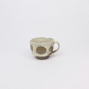 Japanese Shigaraki Ceramic Wabi Mug with Circular Pattern