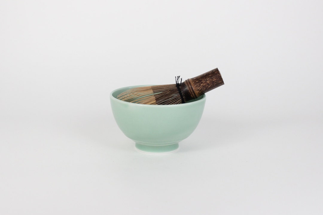 Japanese Porcelain Hime Chawan Tea Bowl, Jade Green - Etsy
