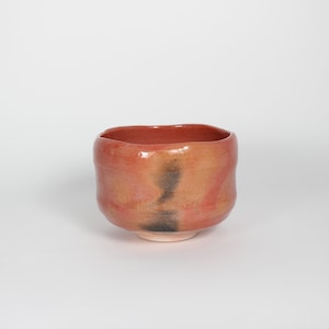 Japanese Aka Raku Ceramic Tea Bowl