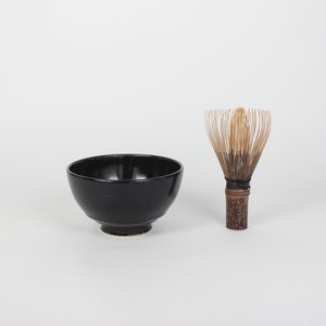 Japanese Porcelain Hime Chawan Tea Bowl, Black image 5