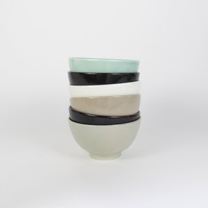 Japanese Porcelain Hime Chawan Tea Bowl, Black image 7