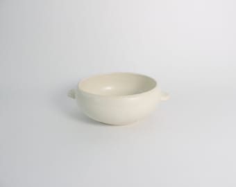 Japanese Minoyaki Ceramic Gratin Bowl & Plate, Beige