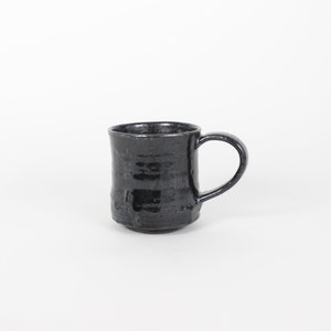 Japanese Mino-Yaki Ceramic Black Mug image 1