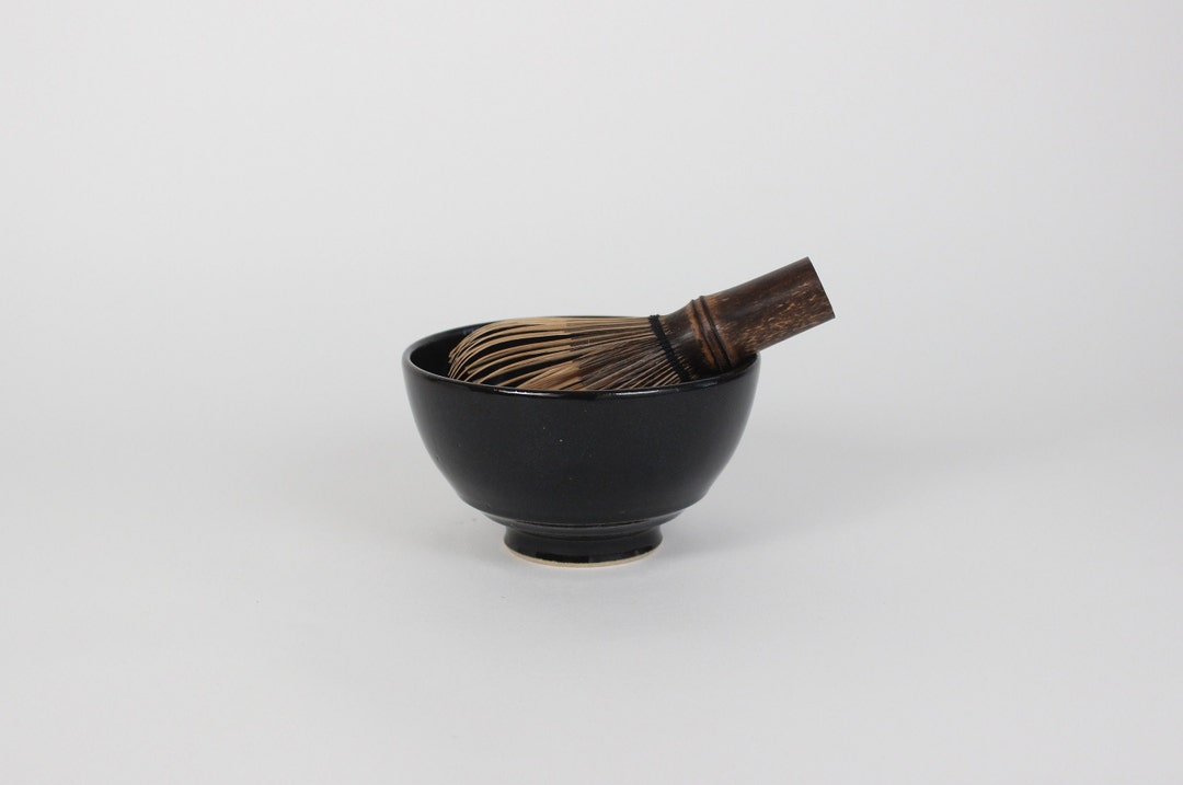 Japanese Porcelain Hime Chawan Tea Bowl, Black - Etsy