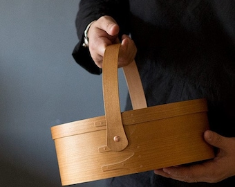 Cherry Shaker Oval Box with Swing Handle