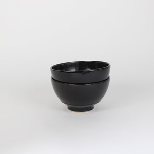 Japanese Porcelain Hime Chawan Tea Bowl, Black image 6