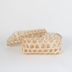 Handcrafted Retro Woven Lidded Bamboo Baskets, 3 Sizes
