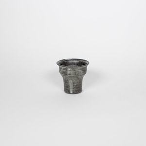 Japanese Shigaraki Ceramic Sake Cup/Tea Cup, Silver