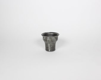 Japanese Shigaraki Ceramic Sake Cup/Tea Cup, Silver
