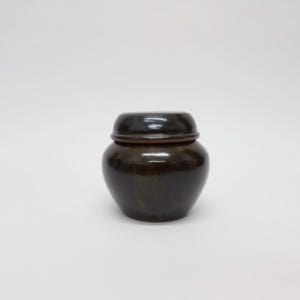 Korean Onggi Earthenware Flat Lidded Jar, Available in 3 Sizes
