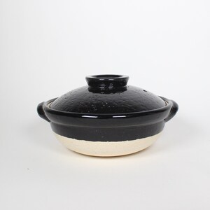 Japanese Iga-yaki Donabe Cooking Pot, Black image 2