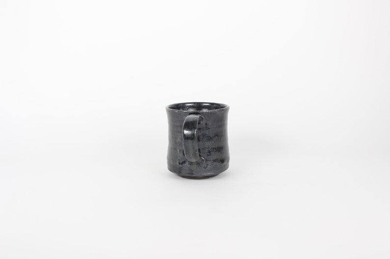 Japanese Mino-Yaki Ceramic Black Mug image 5