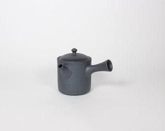 Japanese Tokoname Ceramic Kyusu Tea Pot II, Midnight/Black