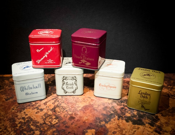 Set of Six Antique Tobacco Tins