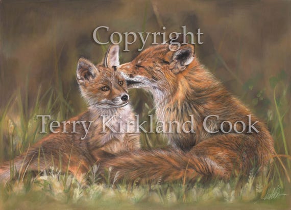 The Tender Nudge ~ Fine Art Giclee Print of an Original Copyrighted Painting by Terry Kirkland Cook