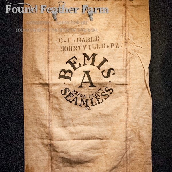 Vintage Bemis Alfalfa Grain Sack from the 1950's