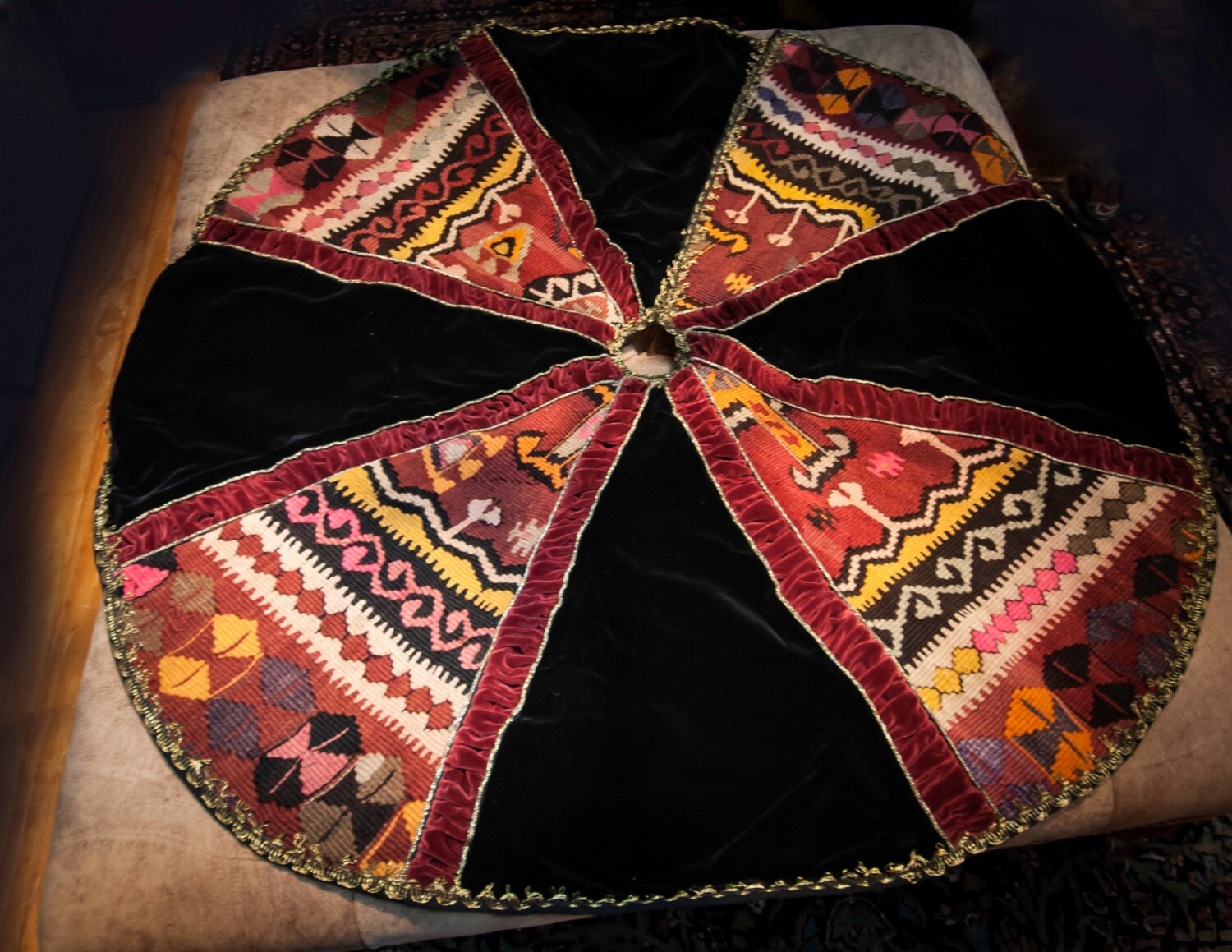 Antique Kilim Rug Christmas Tree Skirt
