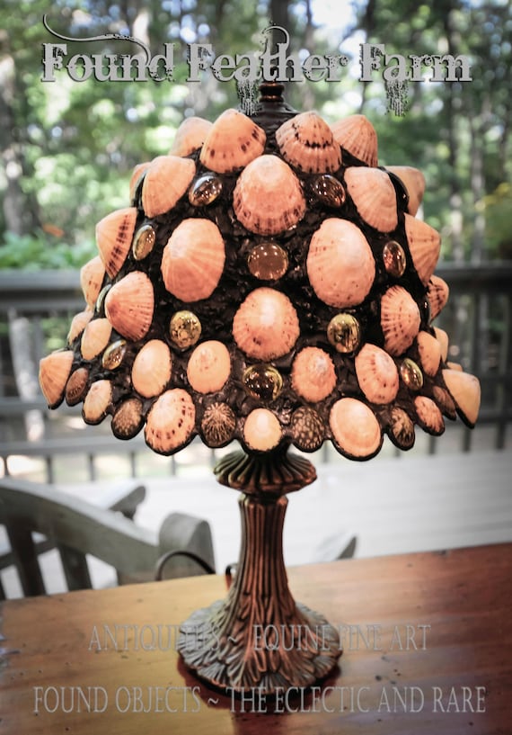 Fabulous One of a Kind Handmade Limpet Shell Accent Lamp with an Original Design
