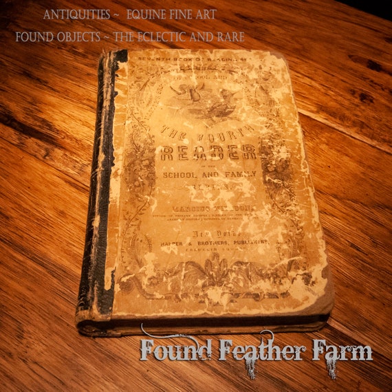 Harper Fourth Reader School Book Circa late 1800's