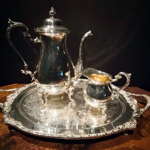 Three Piece Silver Plate Tea Service