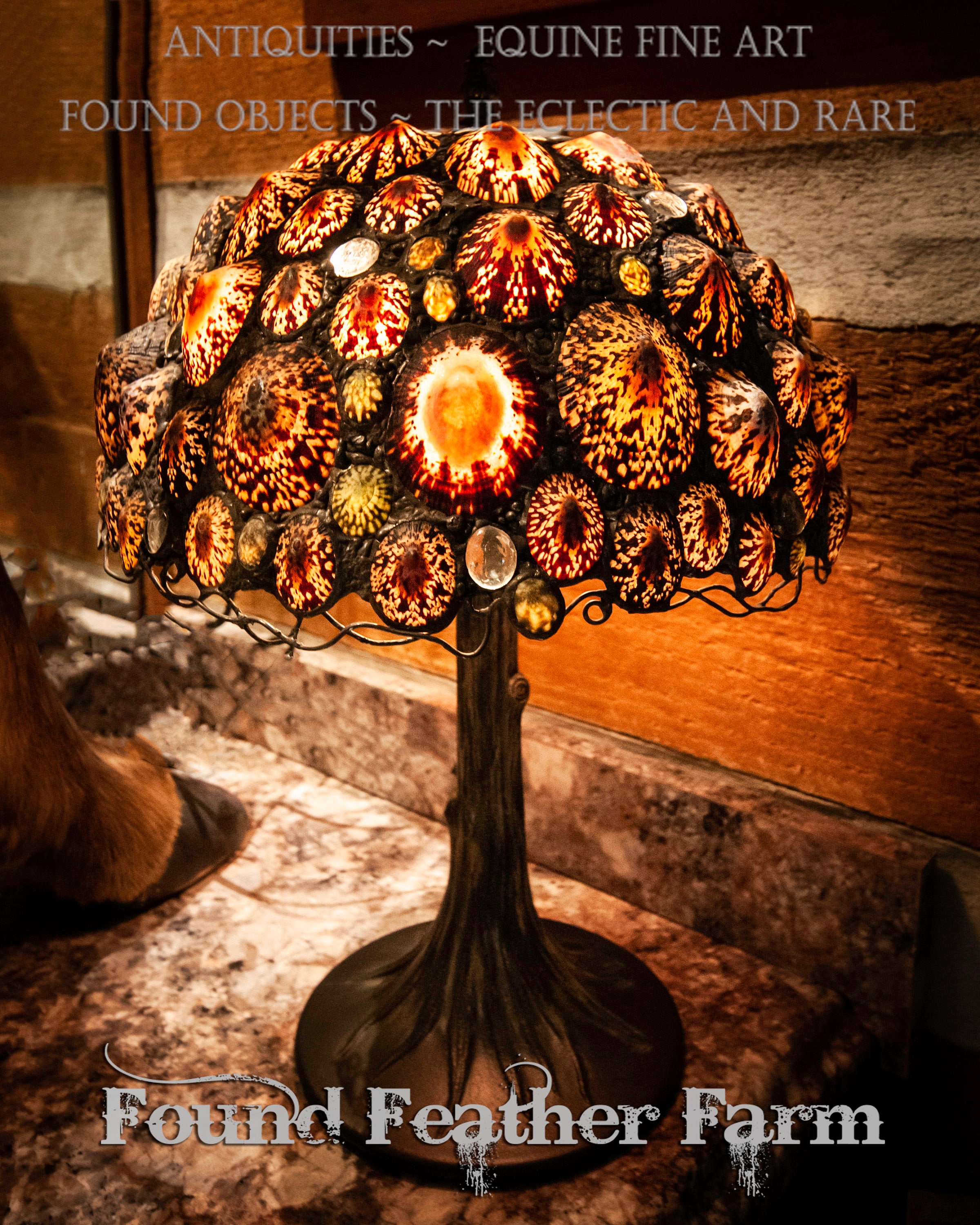 Gorgeous One of a Kind Seashell Lamp Designed and Made Entirely by Hand